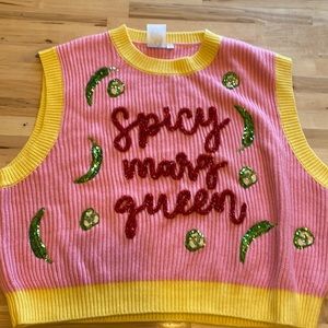 Queen of sparkles spicy margarita sweater vest